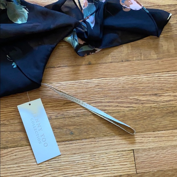 Jenny Yoo Mila Vintage Black Floral Dress - Picture 6 of 9